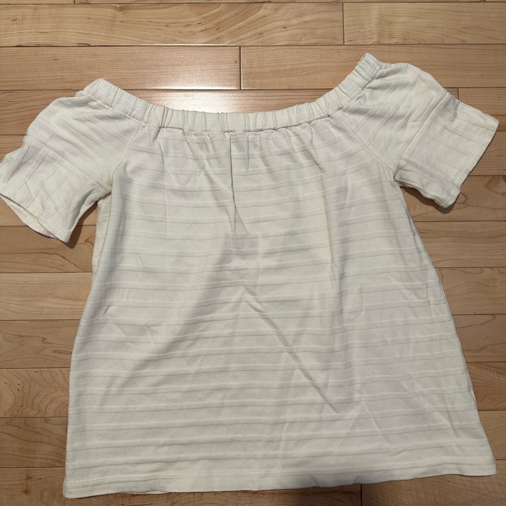 Madewell off the shoulder textured top